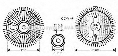 AVA QUALITY COOLING msc418 -  Сцепление, вентилятор радиатора